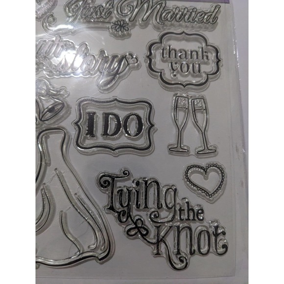 Forever in Time Clear Cling Rubber Stamp Wedding Day Bliss Just Married Craft - Picture 3 of 6